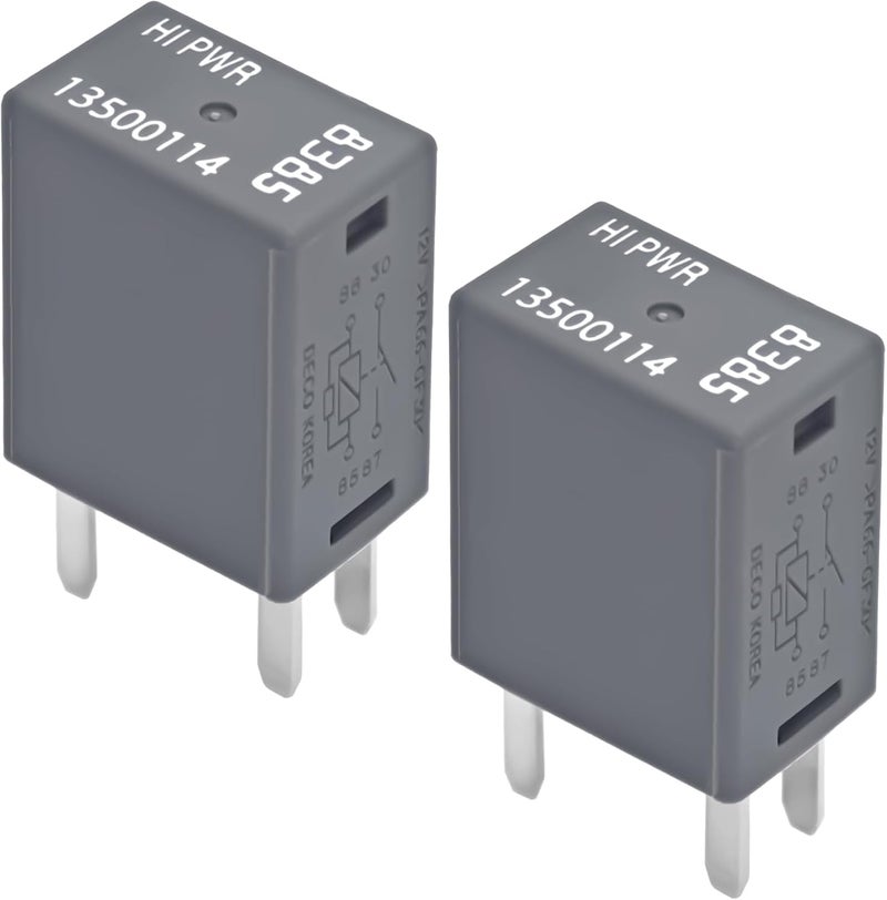 Casalytics 4Pcs Relay 13500114/8385-12VDC 40A 4Pins for Air Conditioning Fan, Relay 13500114/8385 Compatible for GM Vehicle Models - Image 1